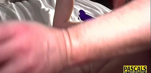  Fingered busty submissive blonde throats